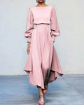 Casual Asymmetrical Hem Flowy Maxi Dress