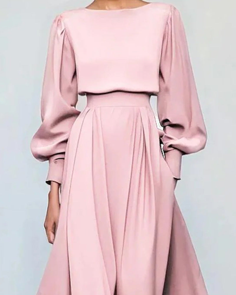 Casual Asymmetrical Hem Flowy Maxi Dress